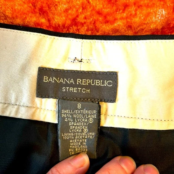 BANANA REPUBLIC 🍌VINTAGE🍌Black dress slacks Size 8 - Picture 4 of 7
